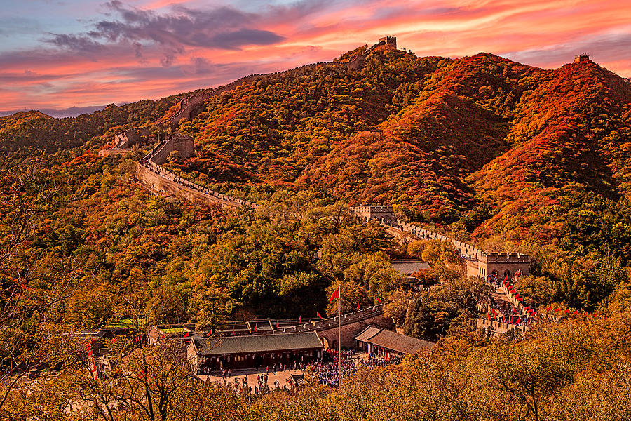 The Great Wall at Sunset Photograph by Mitchell R Grosky