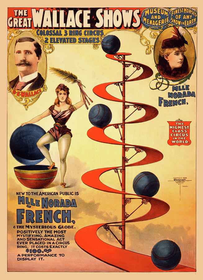 The Great Wallace Shows Poster by Carlos Diaz The Great Wallace Shows Poster by Carlos Diaz