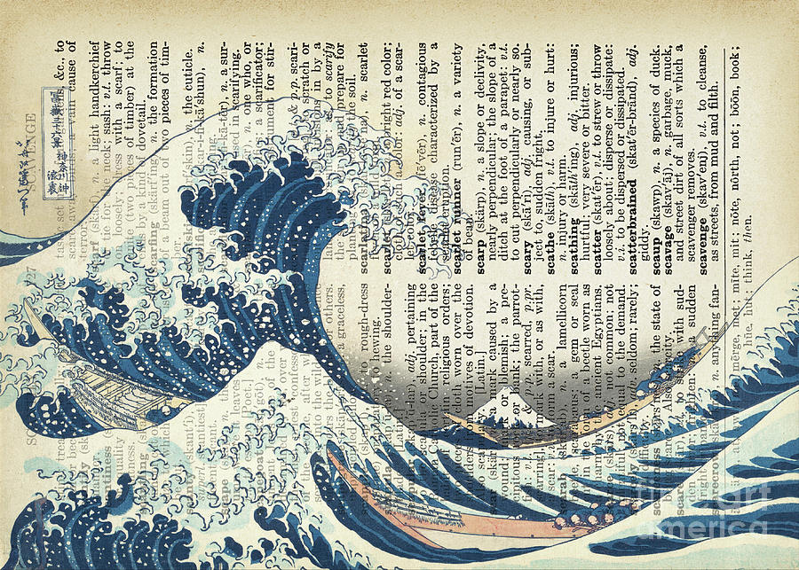 Hokusai Mixed Media - The Great Wave by Delphimages Photo Creations