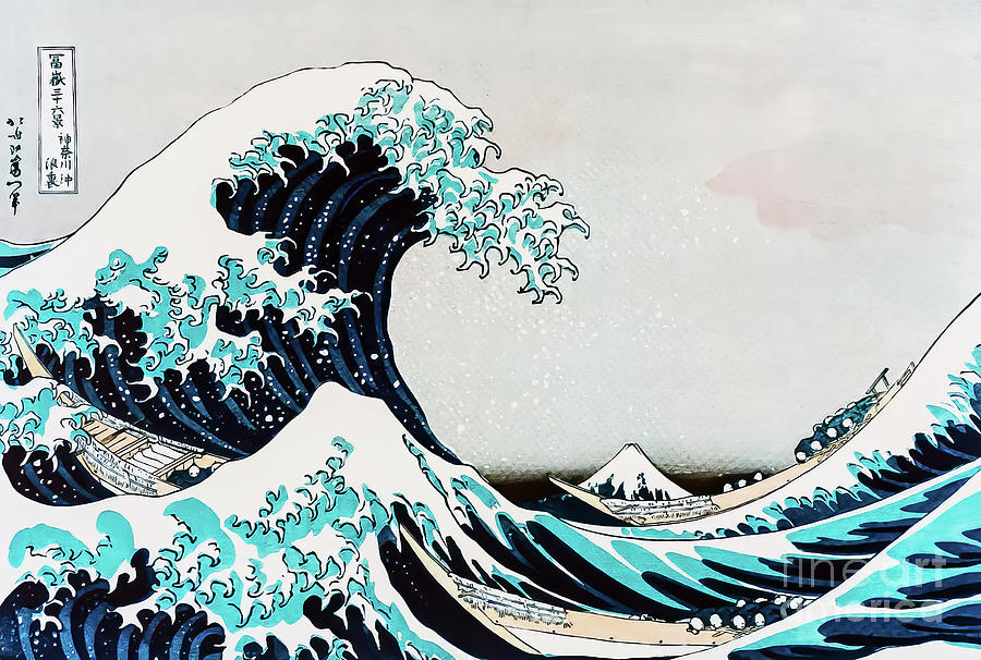 The Great Wave Off Kanagawa 1829 Drawing by M G Whittingham | Fine Art ...