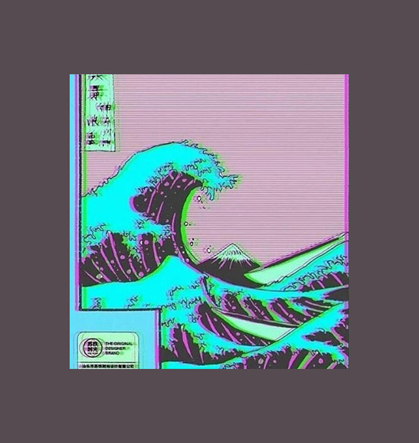 The Great Wave off Vaporwave Kanagawa Classic Painting by Kyle Moore ...