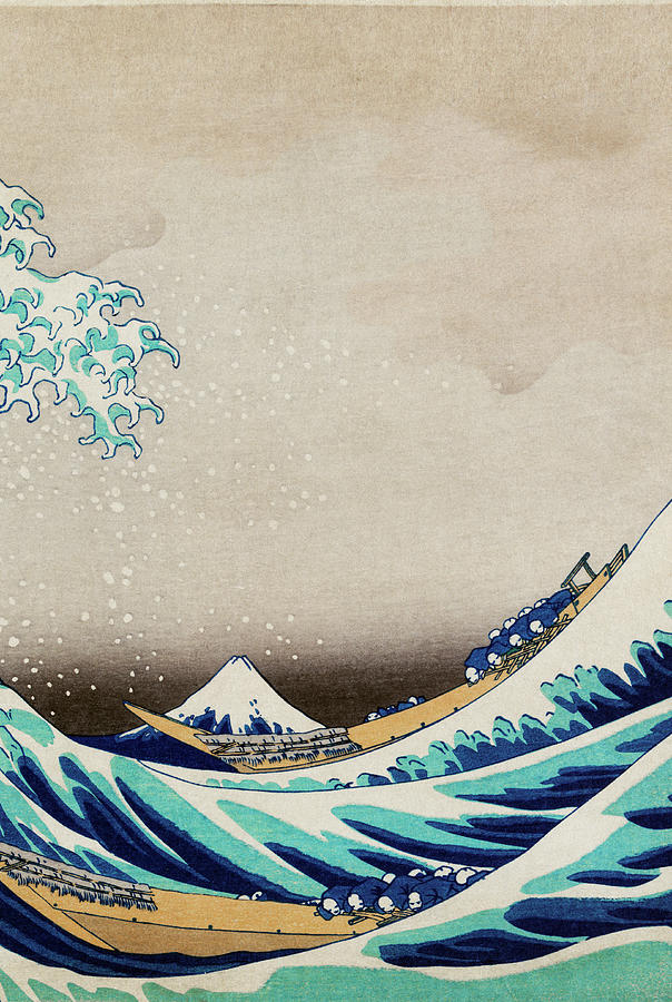 The Great Wave Part 2 Painting by Katsushika Hokusai - Pixels