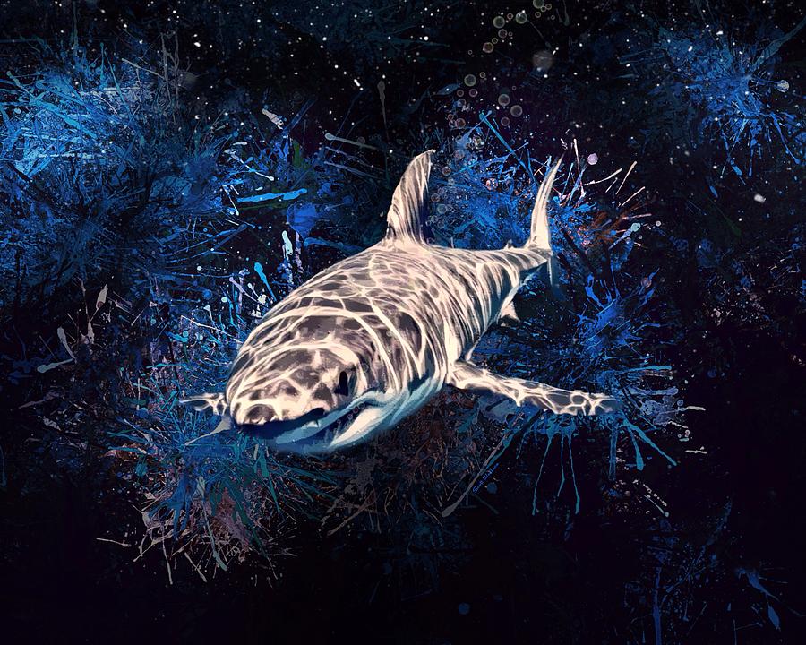 The Great White Shark Digital Art by Scott Wallace Digital Designs