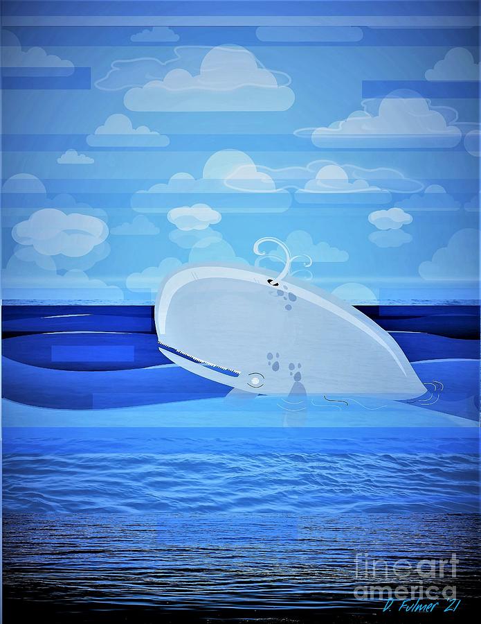 The Great White Whale Digital Art by Denise F Fulmer