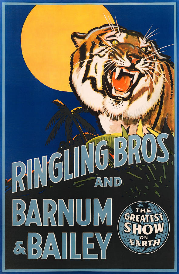 Animal Painting - The Greatest Show On Earth - Ringling Brothers - 1942 by War Is Hell Store