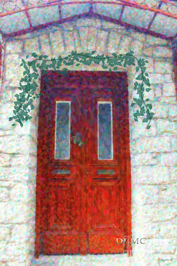 The Greek Door Painting by Donna L Munro