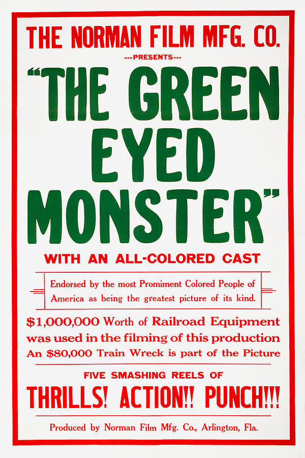 The Green Eyed Monster - Vintage Movie Poster - 1921 Painting by War Is Hell Store