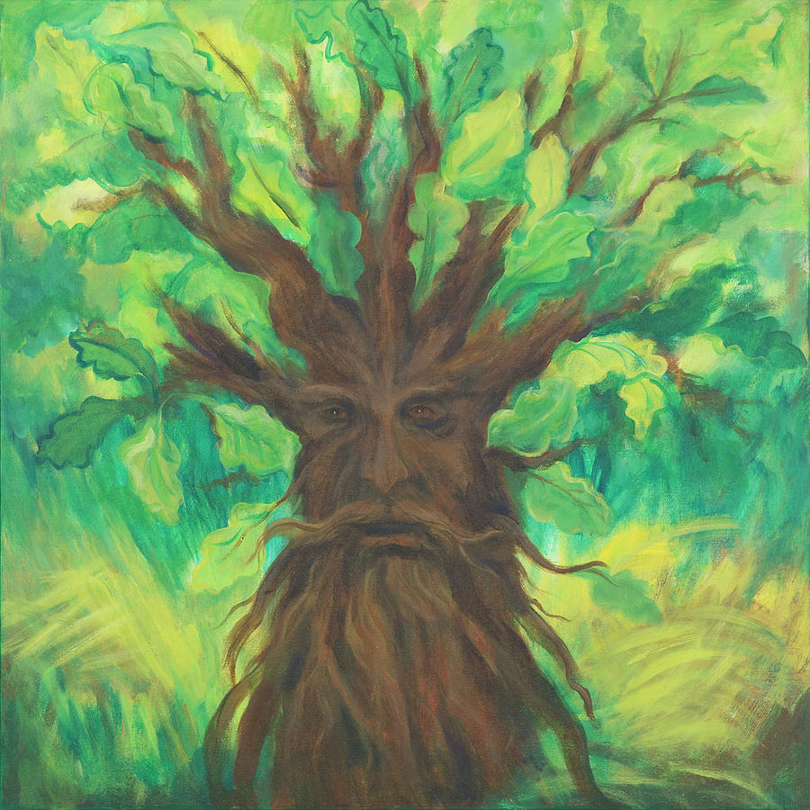 The Green Man Painting by Holly Stone