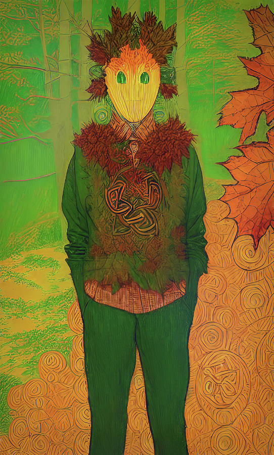 The Green Man Digital Art by Pamela Cooper