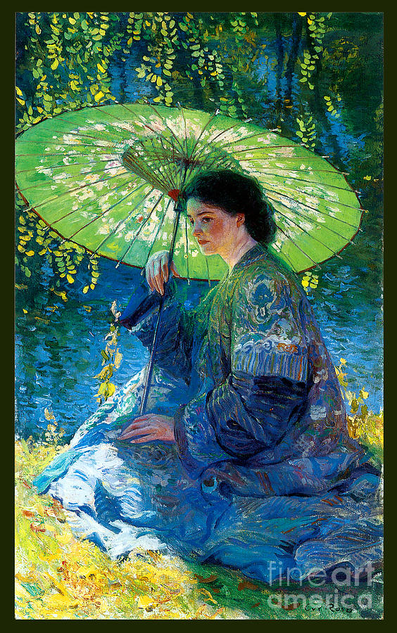 The Green Parasol 1909 Painting