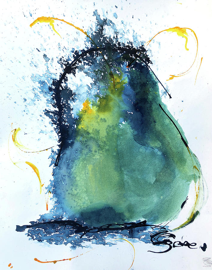 The Green Pear Painting by Sharon Sieben