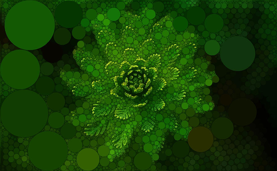 Green Digital Art - The Green Spiral by Dahl Winters Green Digital Art - The Green Spiral by Dahl Winters