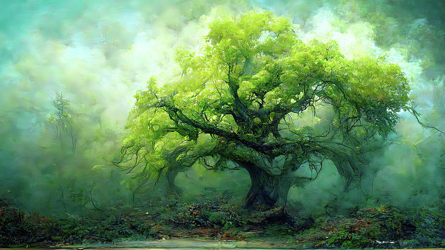 The Green Tree Digital Art by Daniel Eskridge