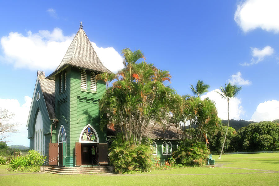 The Green Waioli Hula Church Photograph by Robert Carter