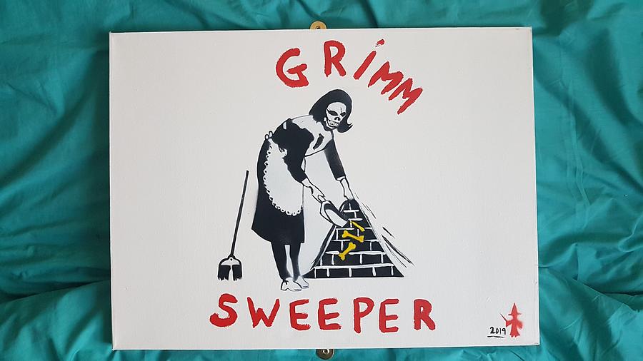 The Grim Sweeper Painting