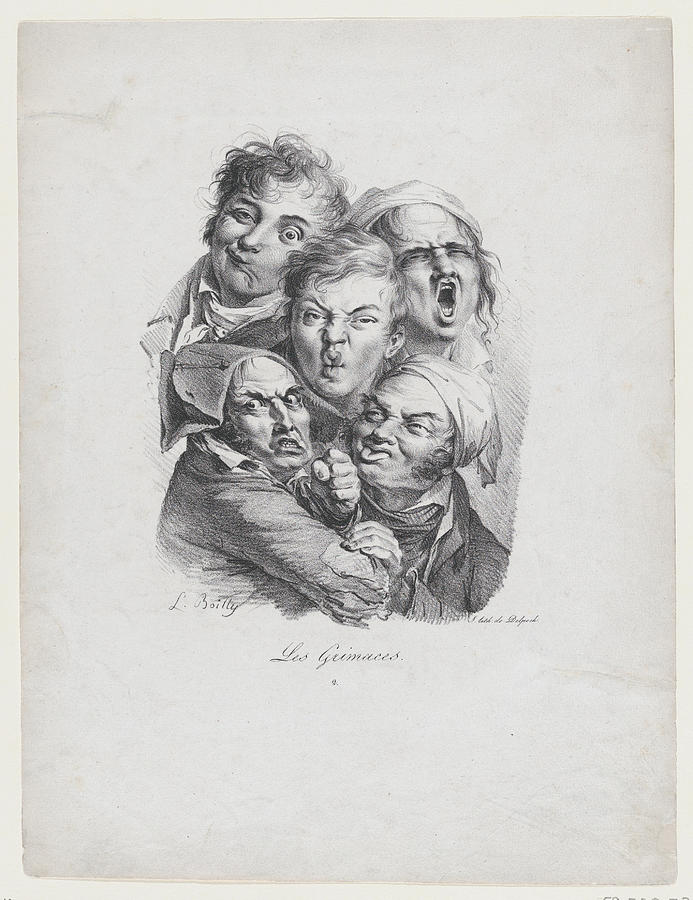 The Grimaces 1823 Louis Leopold Boilly French Painting by MotionAge Designs