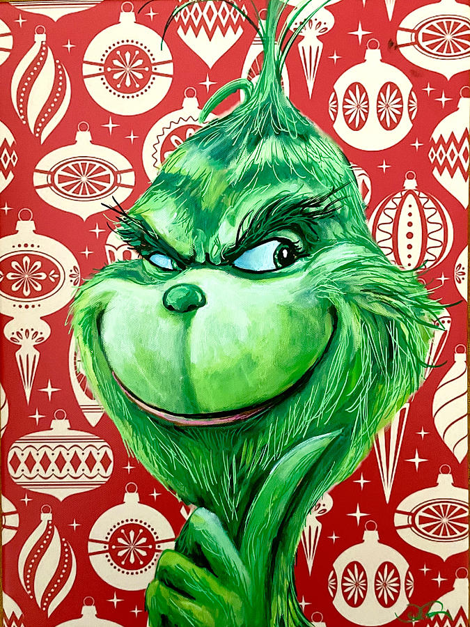 The Grinch - Christmas Painting by Joel Tesch