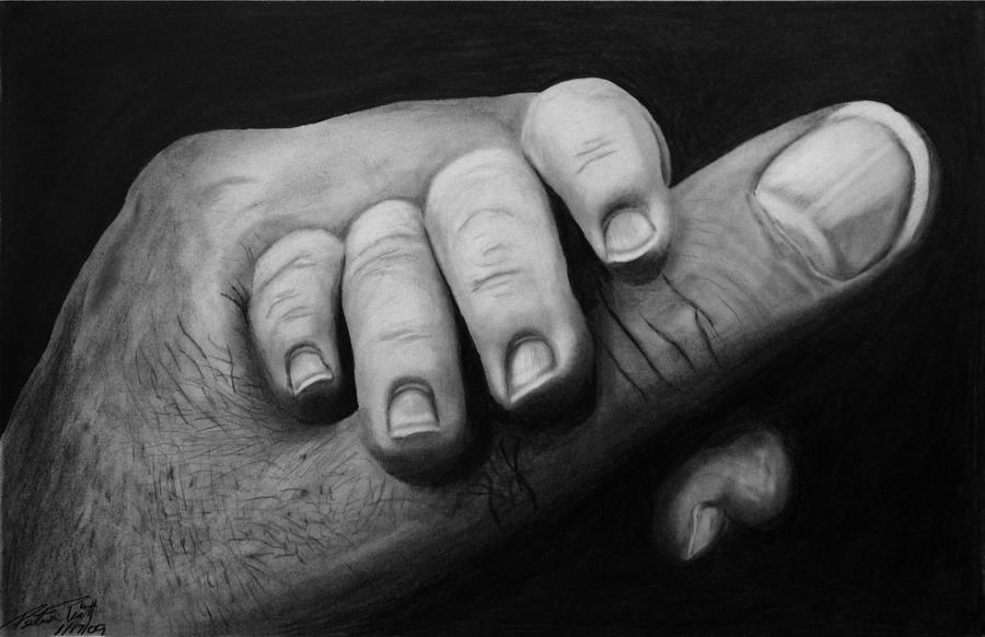 Portrait Drawing - The Grip  by Peter Piatt