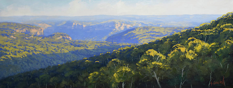 Landscape Painting - The Grose Valley Blue mountains by Graham Gercken