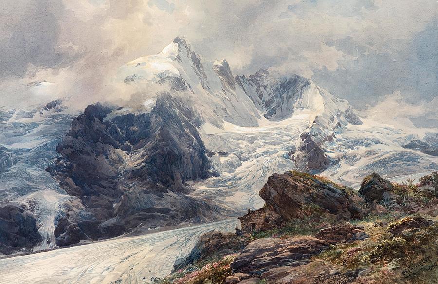 The Grossglockner Drawing by Edward Theodore Compton German | Pixels