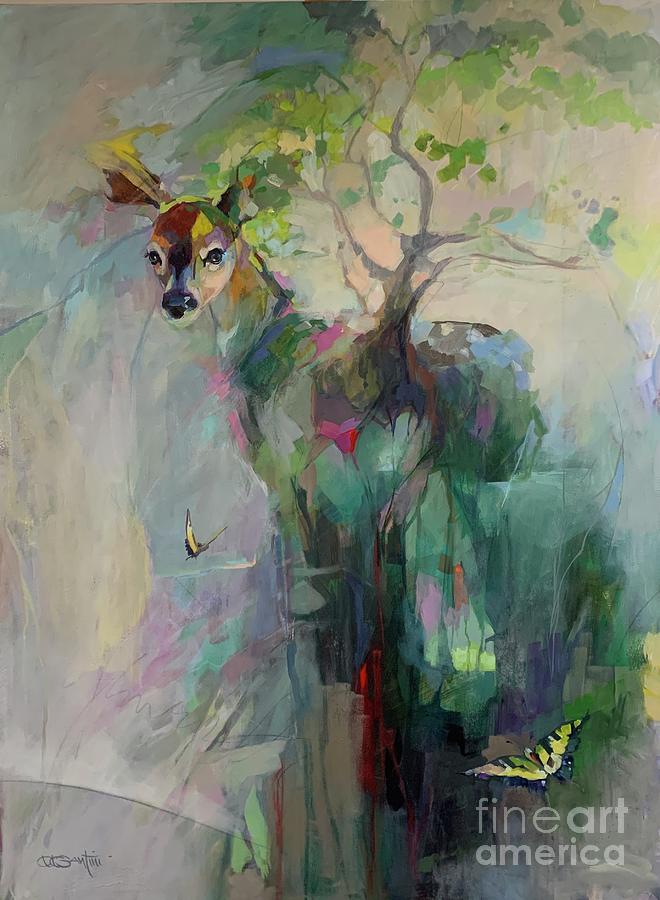 Deer Painting - The Grove by Kimberly Santini