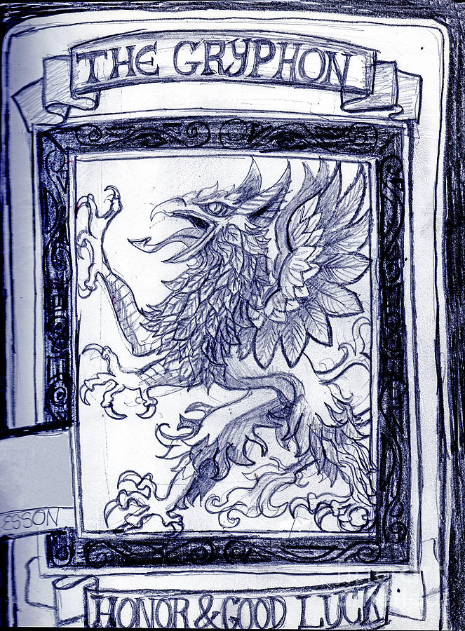 The Gryphon Drawing by Genevieve Esson