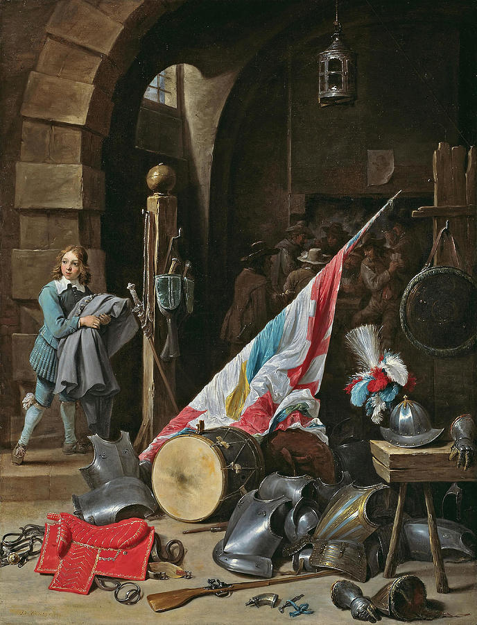The Guardhouse. David Teniers, the Younger, Flemish, 1610-1690. Painting by The Younger David Teniers