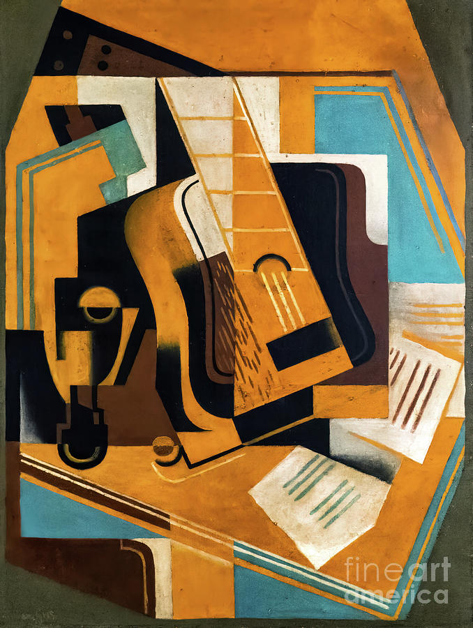 The Guitar by Juan Gris 1918 Painting by Juan Gris