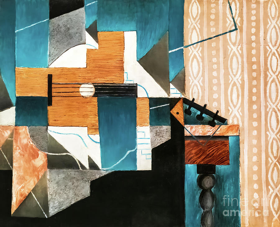 The Guitar on the Table by Juan Gris 1913 Painting by Juan Gris