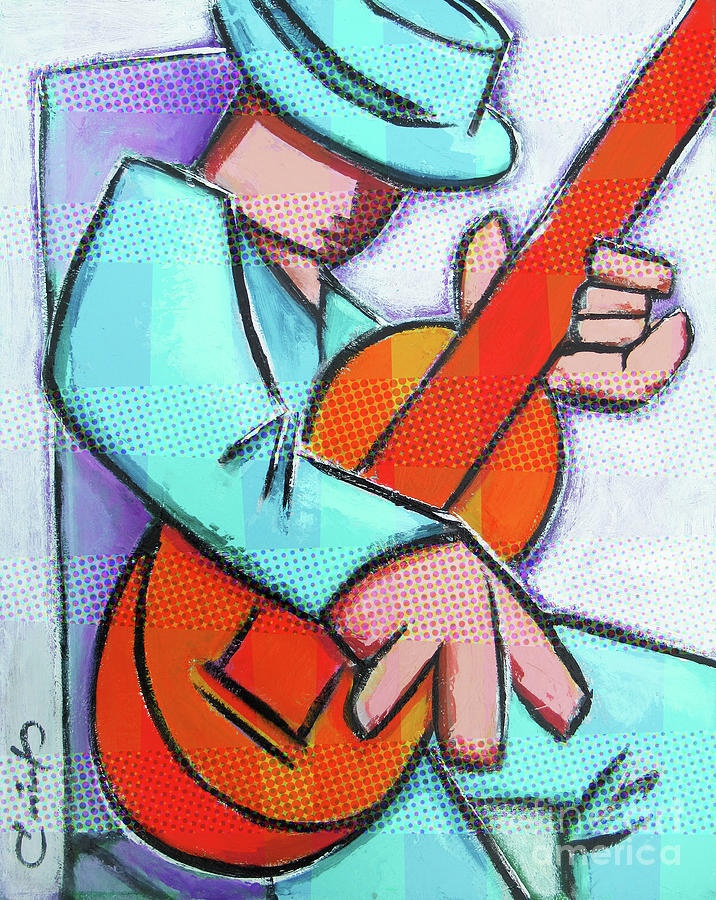 The Guitar Player 2022 Painting by Benjamin Casiano