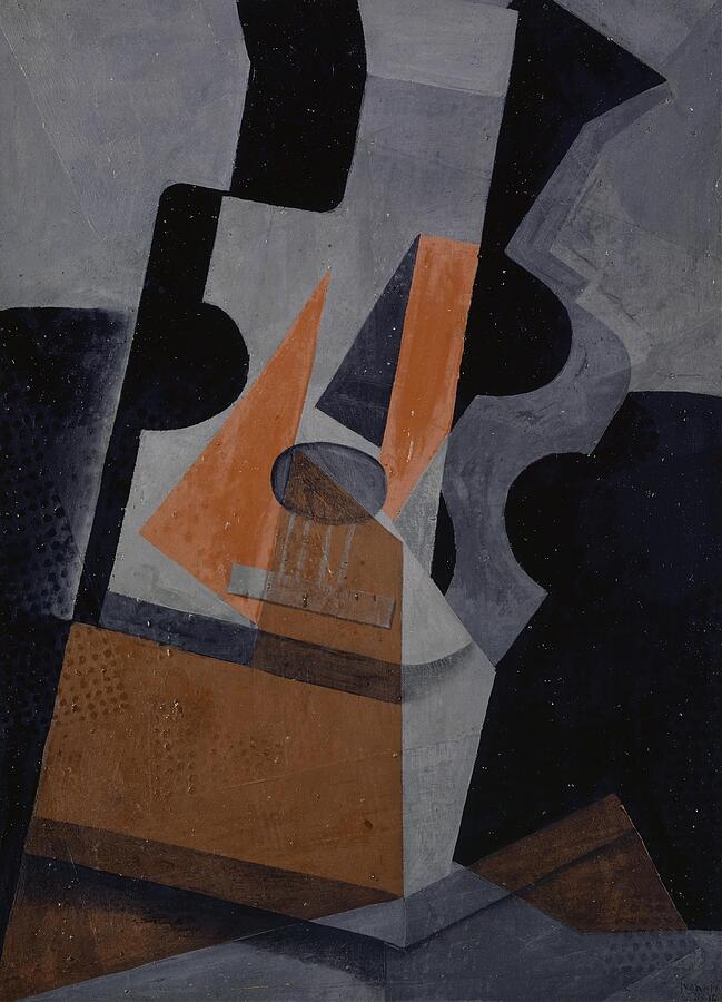 The Guitar Still Life with Guitar Painting by Juan Gris Spanish