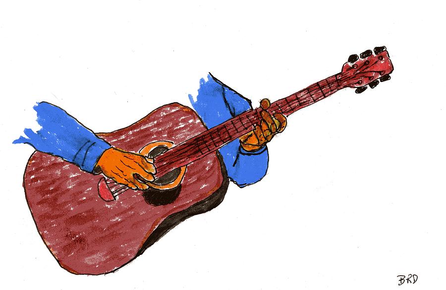 The Guitarist Painting by Branwen Drew