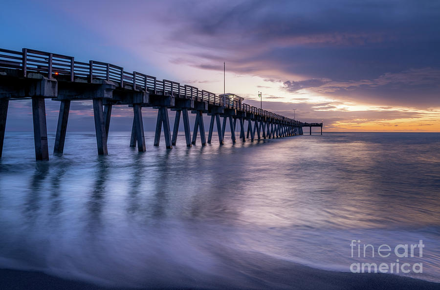 The Gulf of Mexico at Venice Fishing Pier, Florida Photograph by Liesl Walsh