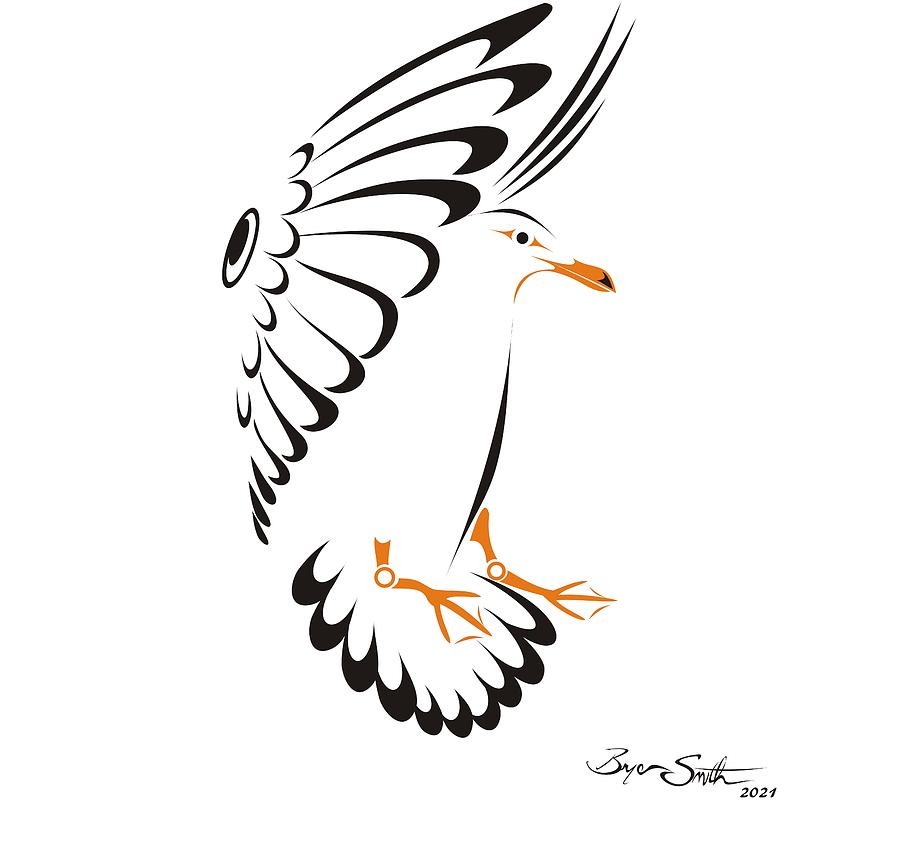 The Gull Digital Art by Bryan Smith