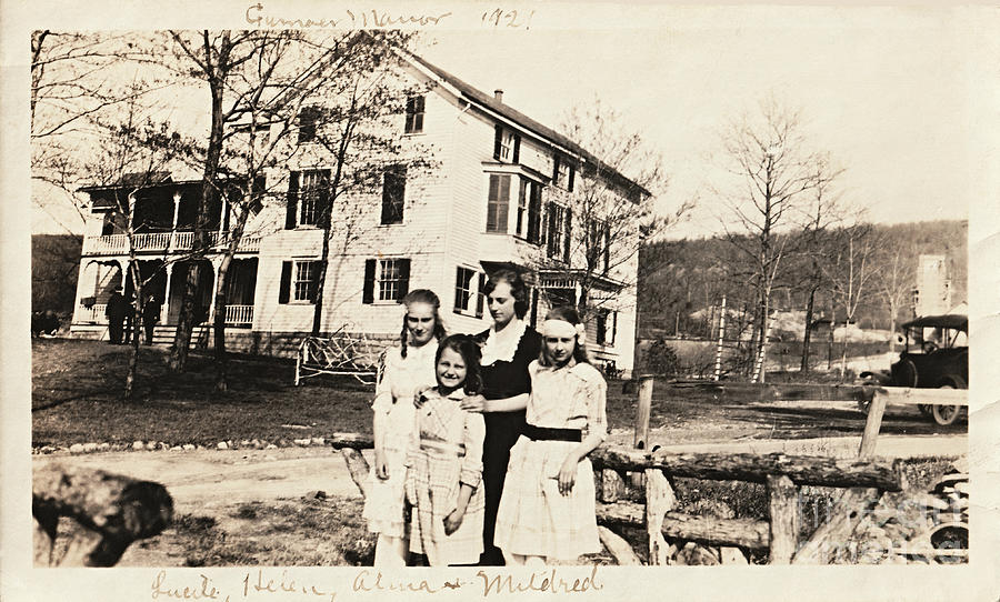 The Gumaer Girls at Gumaer Manor Guymard Lake Orange County New York 1921 Photograph by Peter Ogden