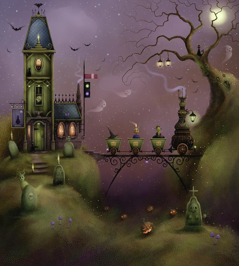 The Halloween Express Painting by Joe Gilronan