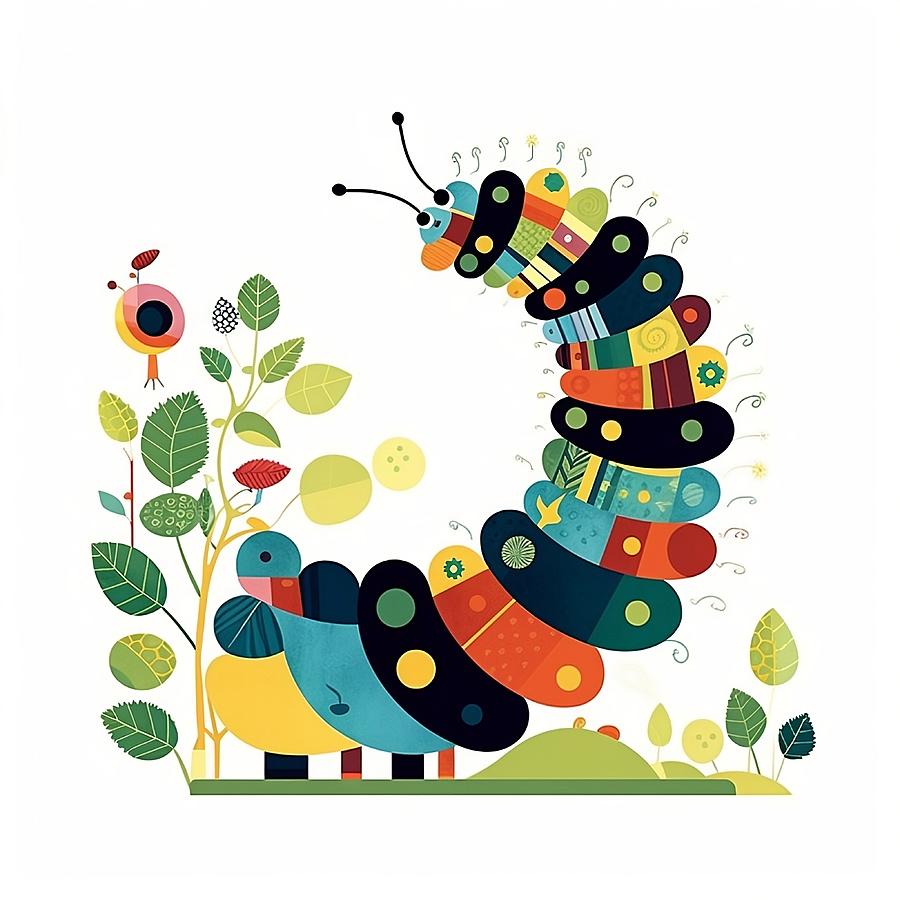 The Happy Caterpillar Digital Art by Karyn Robinson