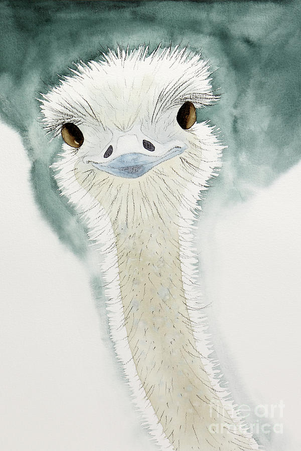 The happy ostrich Painting by Natalie Bruns - Fine Art America