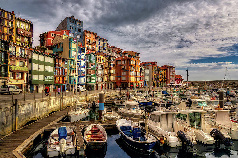 The harbor of Bermeo Photograph by Micah Offman