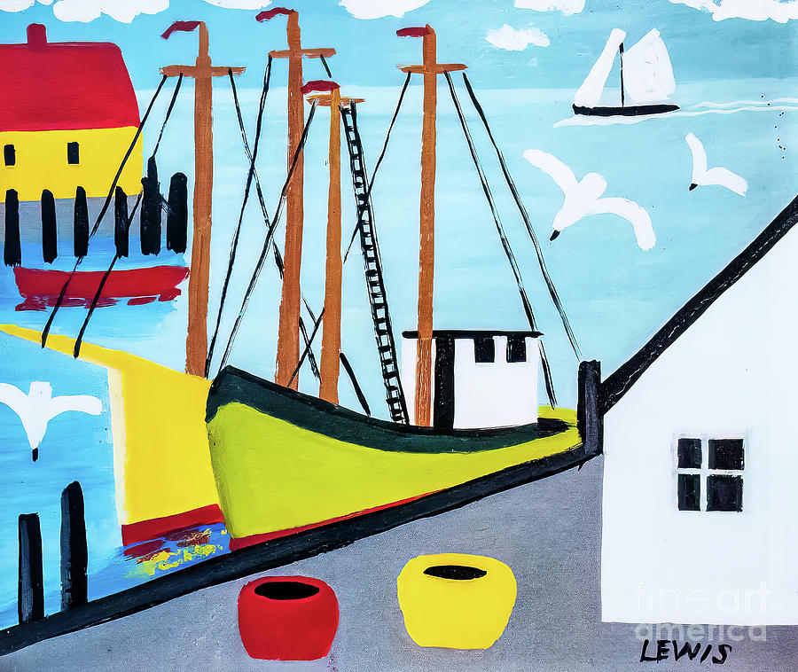 The Harbour by Maud Lewis Painting by Maud Lewis