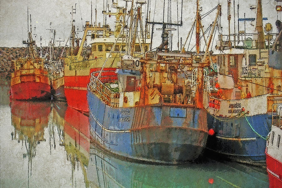 The Harbour of Thorlakshofn Digital Art by Frans Blok