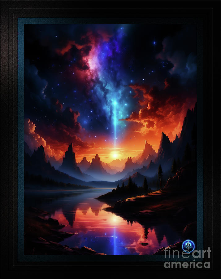 The Harmonic Dissonance Of A Starry Nebula After A Rain Fall Sunset Fantasy AI Art by Xzendor7 Digital Art by Xzendor7