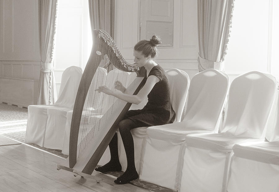 The Harpist Photograph by Edward Shmunes