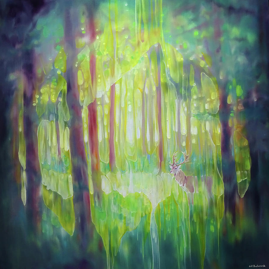 The Hart of the Green Wood Painting by Gill Bustamante