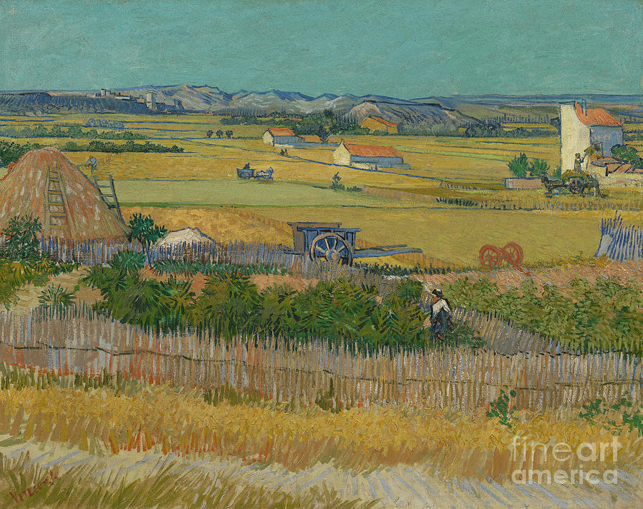 The Harvest, 1888 or Wheatfields Painting by Vincent van Gogh