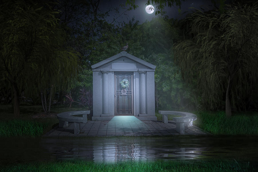 The Haunted Mausoleum Digital Art by Mark Andrew Thomas