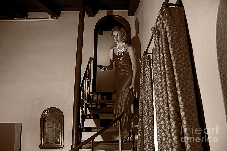 The Haunted Staircase - Mission Inn Photograph by Sad Hill - Bizarre Los Angeles Archive