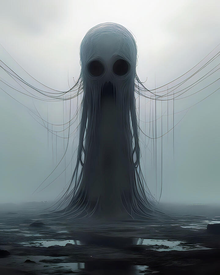 Ghostly Digital Art - The Haunted by Tricky Woo