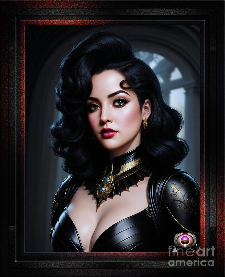 The Havenshaw, Lady Oosternic Captivating AI Concept Art Portrait by Xzendor7 Painting by Xzendor7