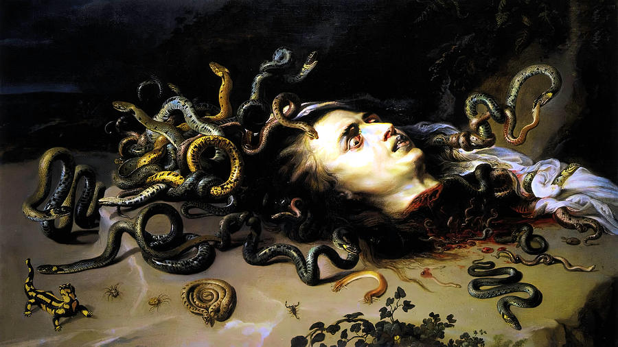 The Head of Medusa Painting by Peter Paul Rubens